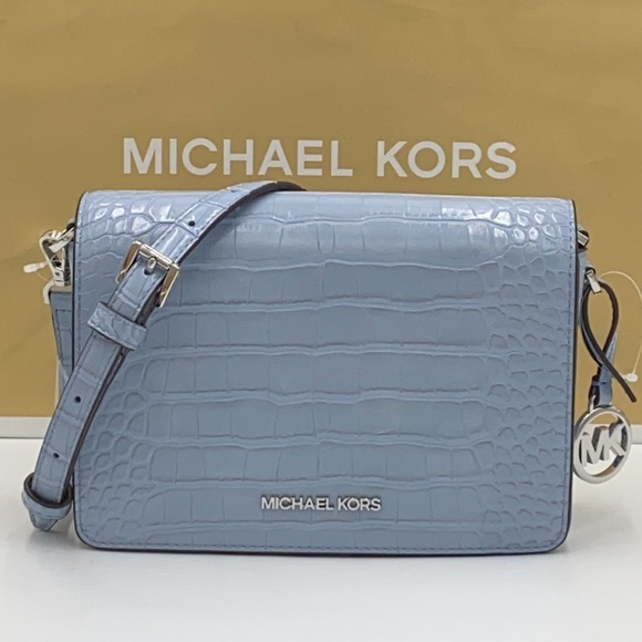 MICHAEL KORS MERCER SMALL CLUTCH XBODY PALE BLUE - Picture 3 of 16